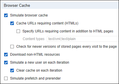 Browser cache setting in LoadRunner