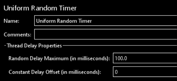 JMeter - Uniform Random Timer